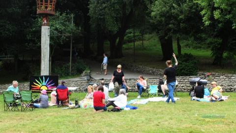 people at picnic