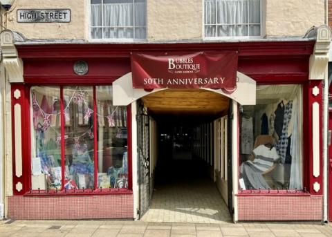 Bubbles Boutique - celebrating their 50th and the Queen's 70th!