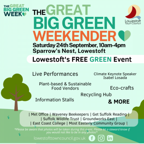 poster advertising green weekend