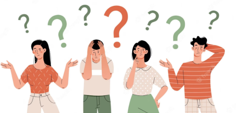 Confused young people