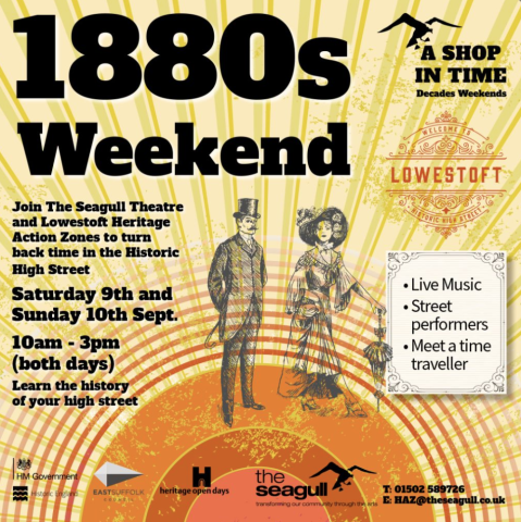 poster advertising 1880s weekend