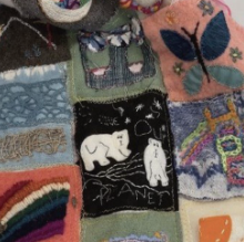 some of the patchworks on the coat