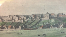 Hanging Gardens etching colour